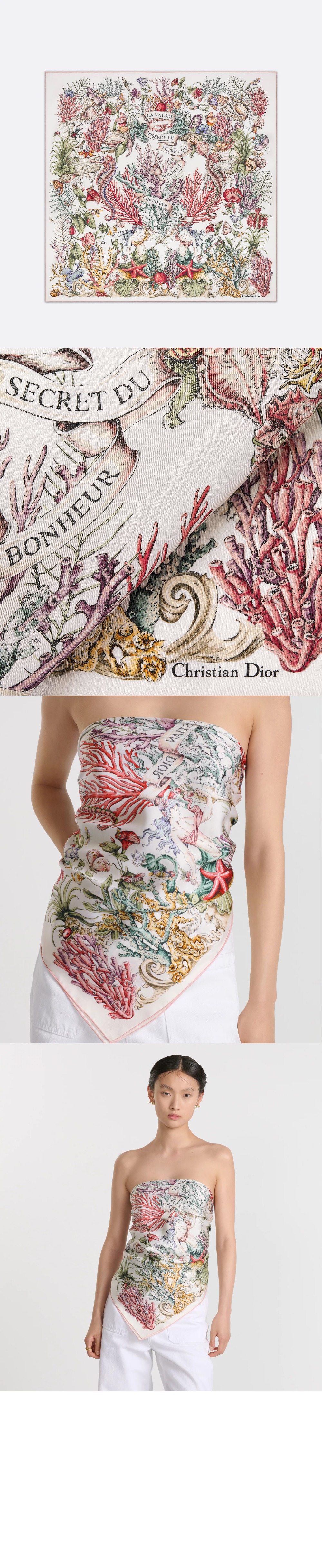 Dior Cabinet de la Mer 90 스퀘어 스카프 51CAM