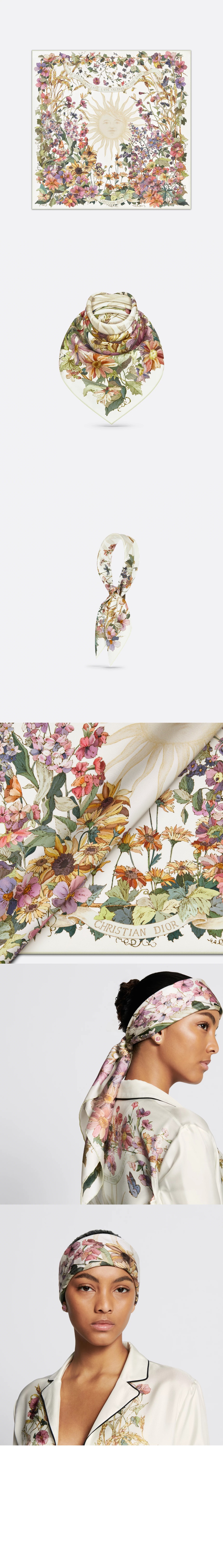 Dior 4 Saisons Ete Soleil 90 스퀘어 스카프 42STA