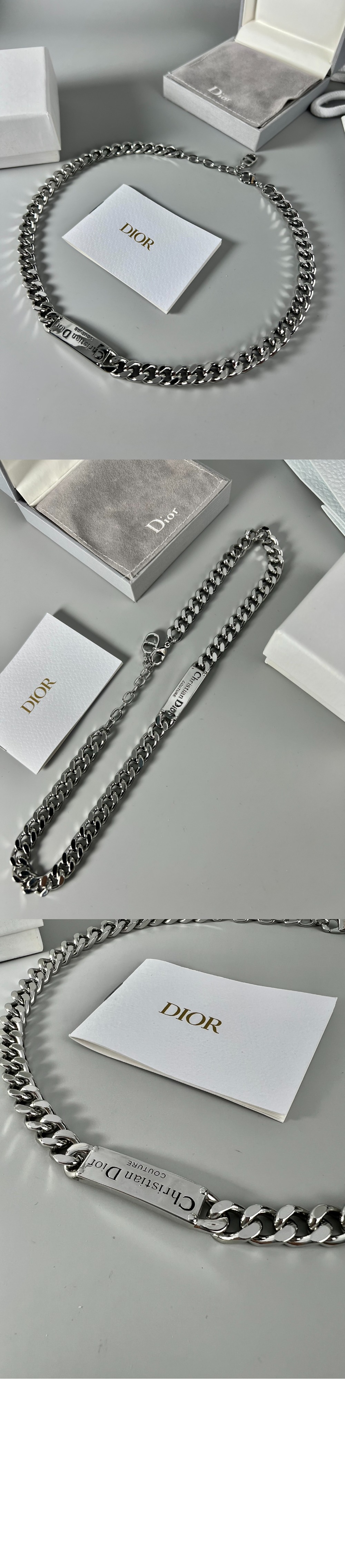 Christian Dior Couture 체인 링크 목걸이 N1971
