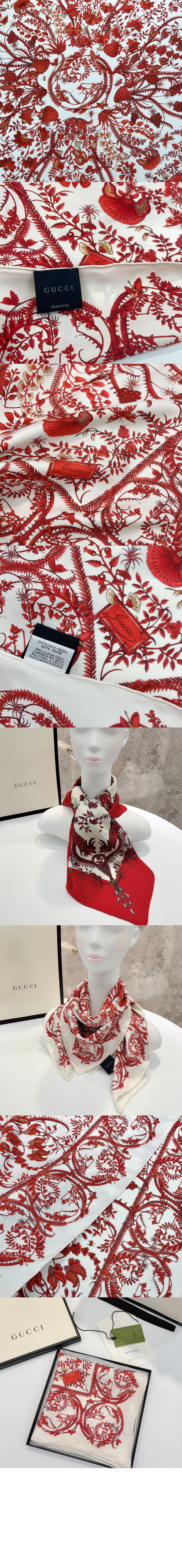 상룡 프린트 실크 스카프 774323