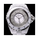 CHANEL 샤넬 제이12 H4861 - 33 mm 샤넬 정품 스위스 쿼츠 탑재 여성용 그레이 다이얼 브레이슬릿 cha0134 - CHANEL J12 Full Ceramic Grey Dial Bracelet Chanel Genuine Original Swiss ETA Quartz Movement