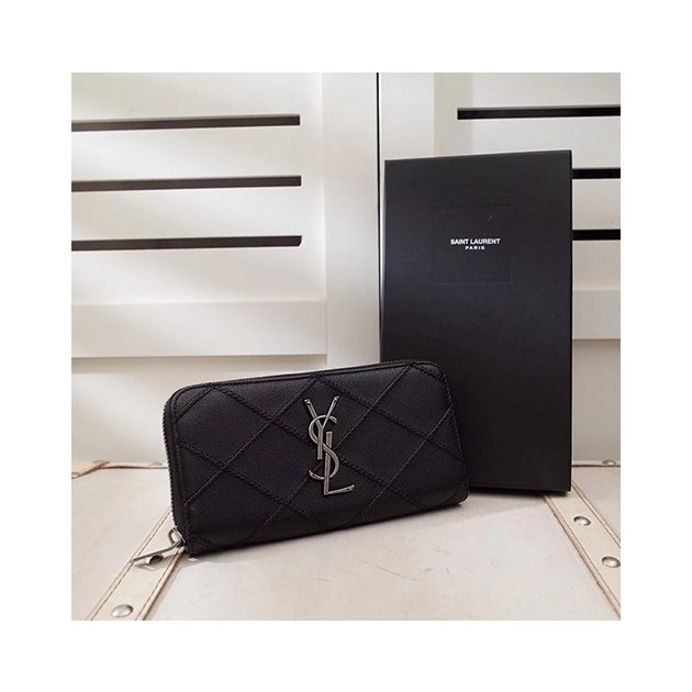 SAINT LAURENT 생로랑 지퍼 어라운드 지갑 455681-1