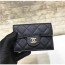 CHANEL 샤넬 캐비어 금장 지갑 C84401