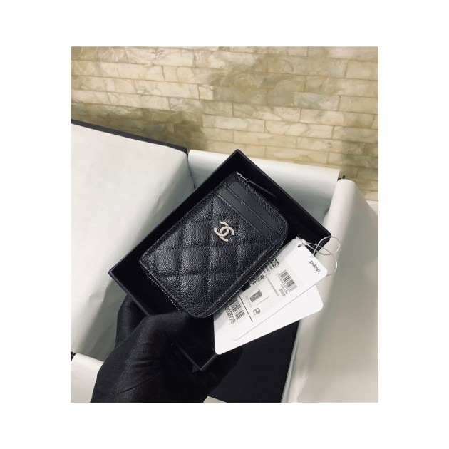 CHANEL 샤넬 캐비어 카드지갑 AS2106 (금장/은장)