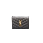 SAINT LAURENT 생로랑 마틀라세 반지갑 (금장/은장)