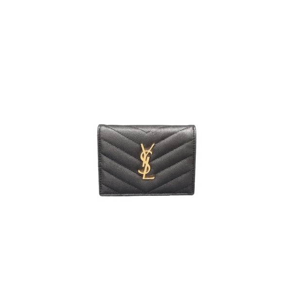 SAINT LAURENT 생로랑 마틀라세 반지갑 (금장/은장)