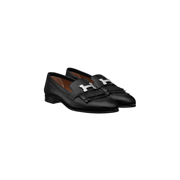 HERMES 에르메스 H 튈르리 블로퍼 단화 블랙
