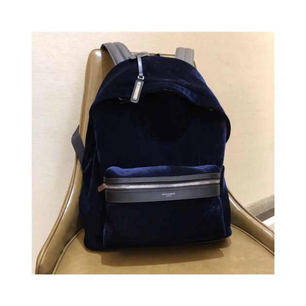 SAINT LAURENT 생로랑 시티 벨벳소재 백팩 Y5004