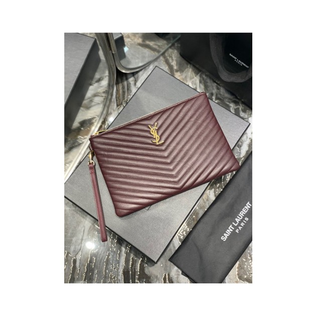 SAINT LAURENT  생로랑 클러치 금장 라지