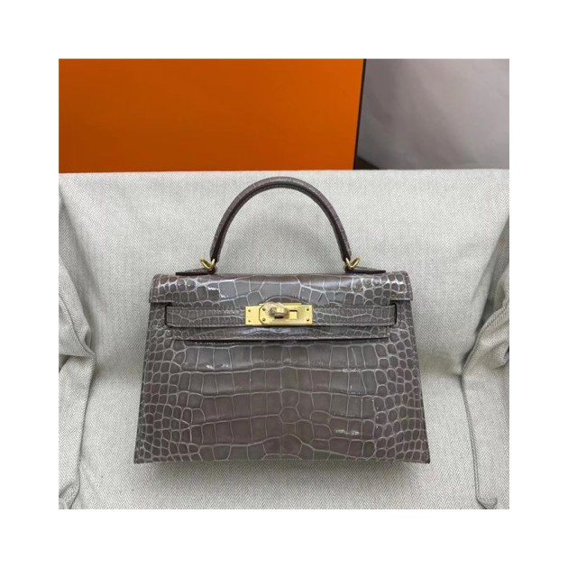 HERMES 에르메스 미니 켈리백 19CM 오리지날 악어가죽사용 (100%수작업) H607781