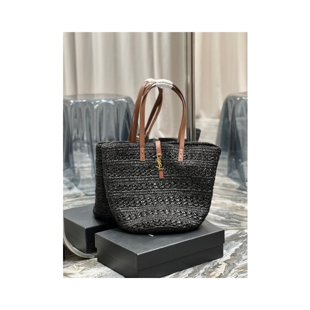SAINT LAURENT 생로랑 라피아 파니에 토트백 미듐 Y685618