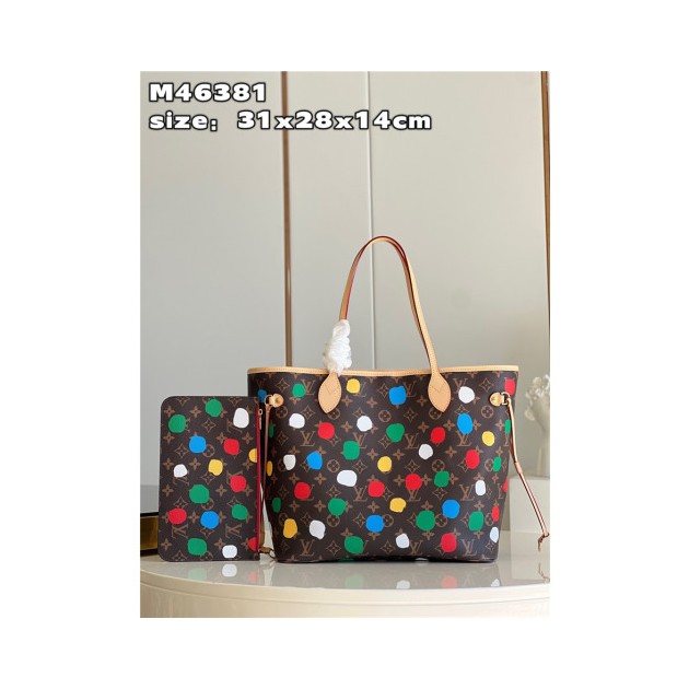 LOUIS VUITTON 루이비통 쿠사마 야요이 콜라보 네버플 미듐 M46381