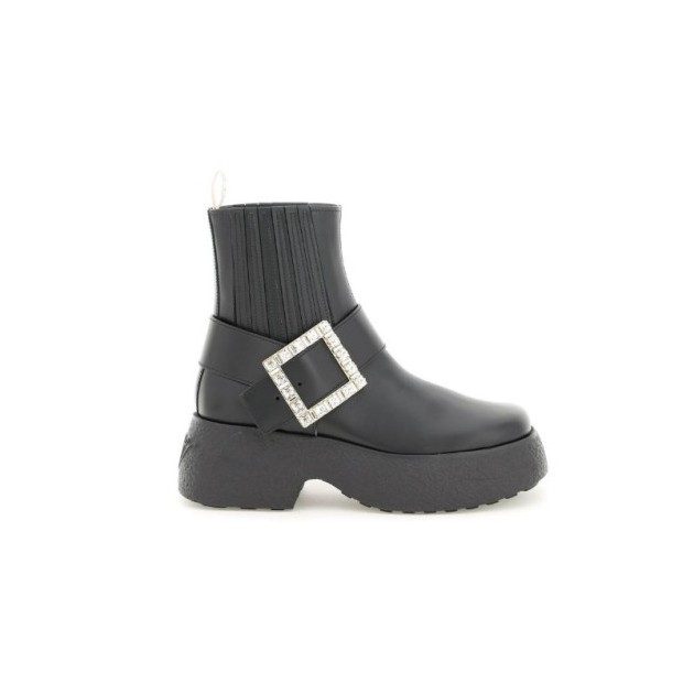 ROGER VIVIER 로저비비에 비브 앵클 부츨 부츠 (굽높이4.5CM) R68755