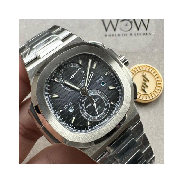 PATEK PHILIPPE 파텍필립 노틸러스 트래블 타임 크로노그래프 스틸 40mm 5990