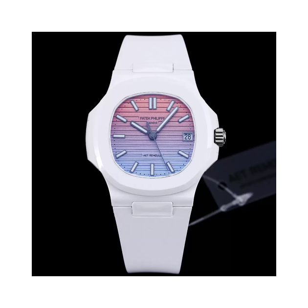 PATEK PHILIPPE 파텍필립 노틸러스 5711 레인보우 다이얼 커스텀 화이트 세라믹