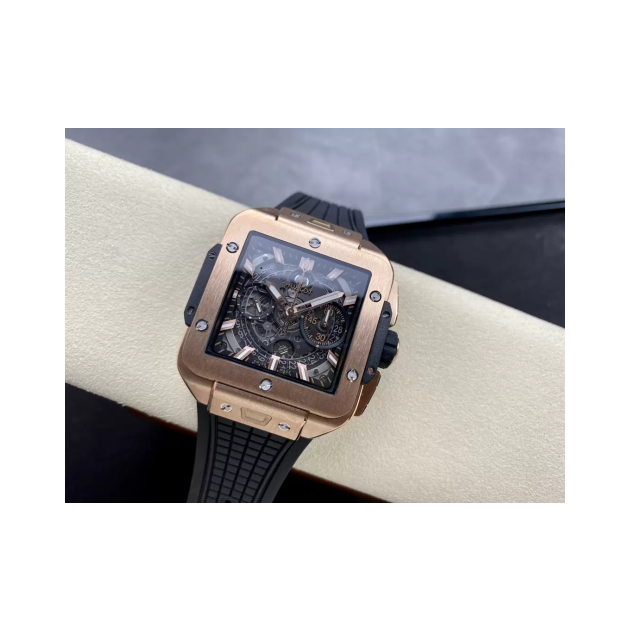 HUBLOT 위블로 스퀘어뱅 유니코 티타늄 로골 베젤 42mm 821.NM.0170.RX