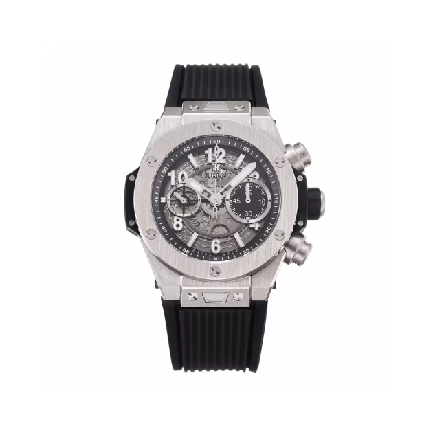 HUBLOT 위블로 빅뱅 크로노그래프 블랙 스틸 베젤 42mm 421.NX.1170.RX
