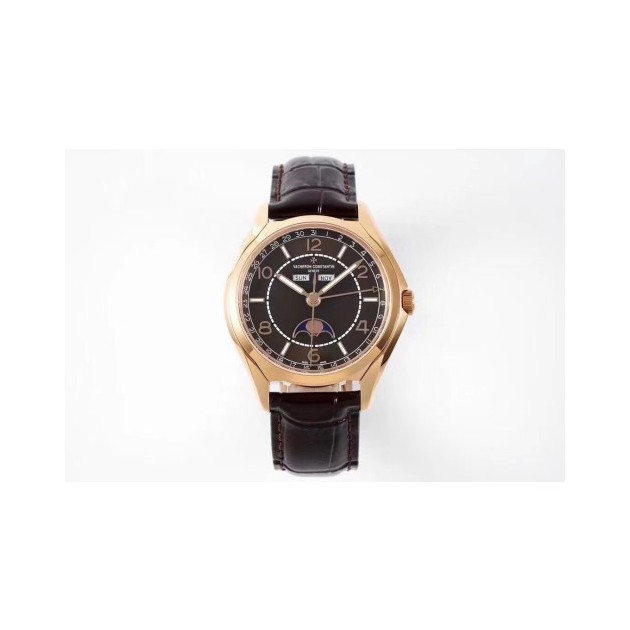 VACHERON CONSTANTIN 바쉐론 콘스탄틴 컴플리트 캘린더 브라운 다이얼 40mm 4000E