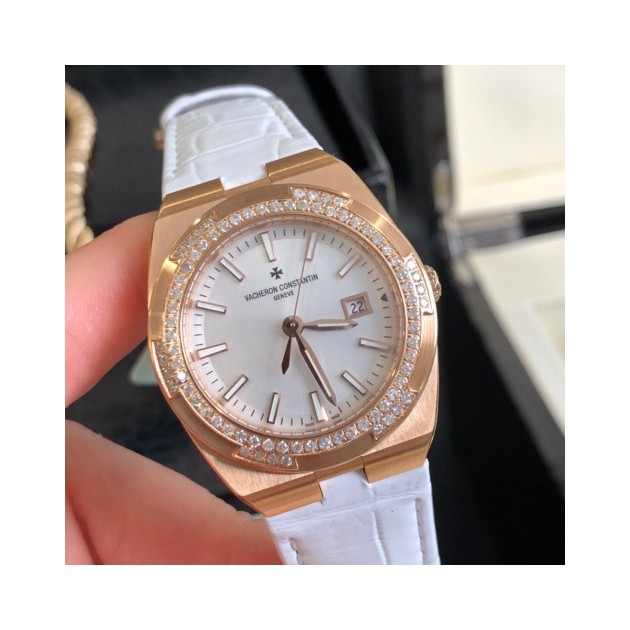 VACHERON CONSTANTIN 바쉐론 콘스탄틴 오버시즈 쿼츠 1205V 골드 러버밴드