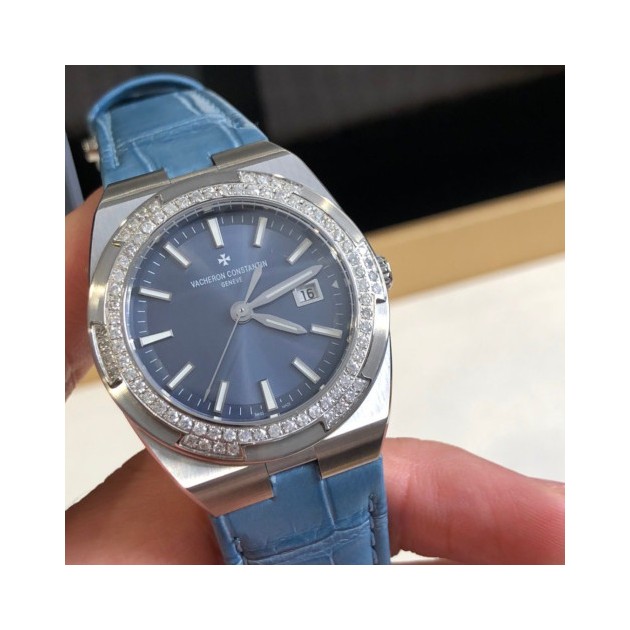 VACHERON CONSTANTIN 바쉐론 콘스탄틴 오버시즈 쿼츠 1205V 청판 러버밴드