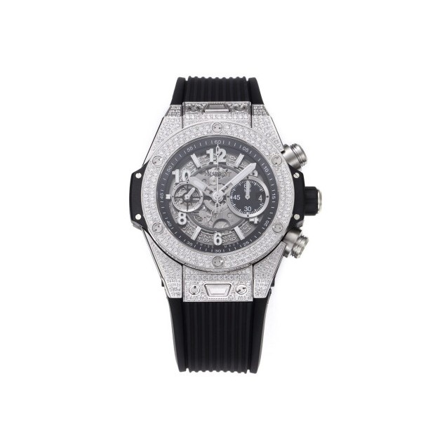 HUBLOT 위블로 빅뱅 유니코 킹 스틸 풀 다이아 세팅 44mm 421.NX.1170.RX.170