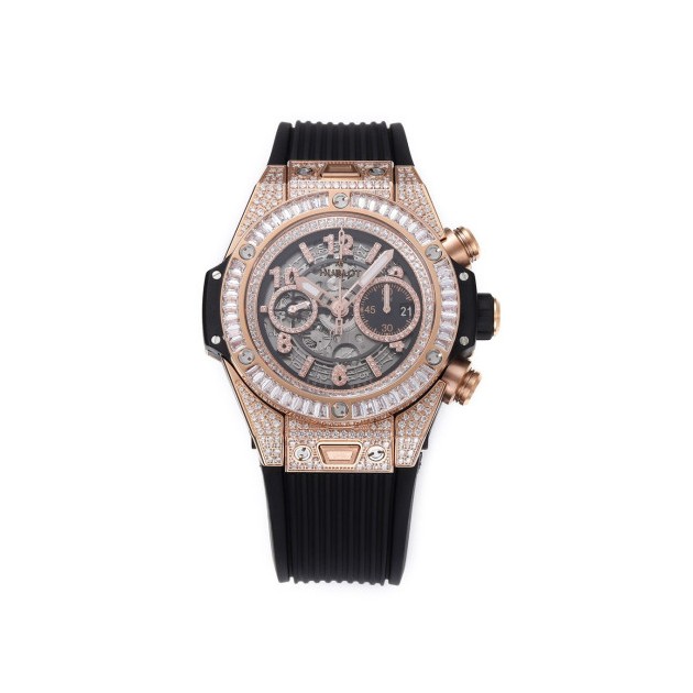 HUBLOT 위블로 빅뱅 유니코 티타늄 옐골 파베 세팅 44mm 421.OX.1180.RX.0904