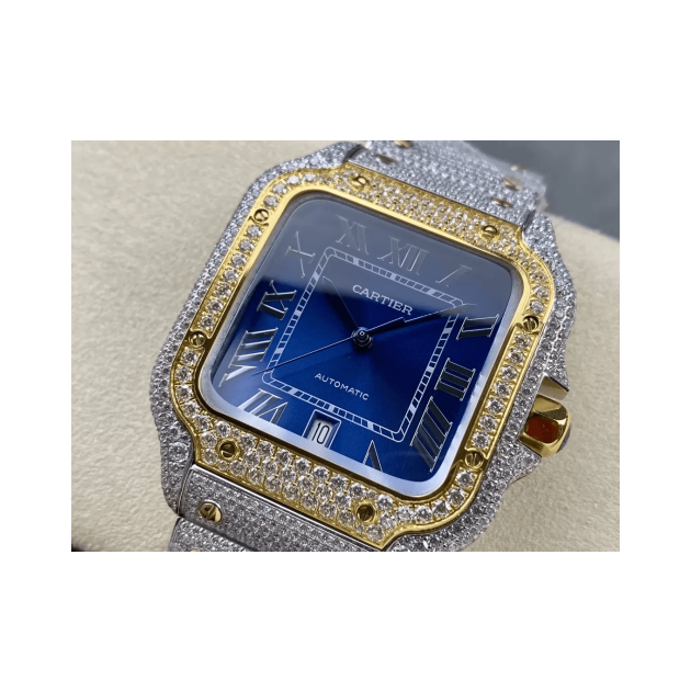 CARTIER 까르띠에 산토스 버스트다운 40mm 청판 콤비