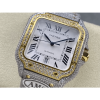 CARTIER 까르띠에 산토스 버스트다운 40mm 흰판 콤비