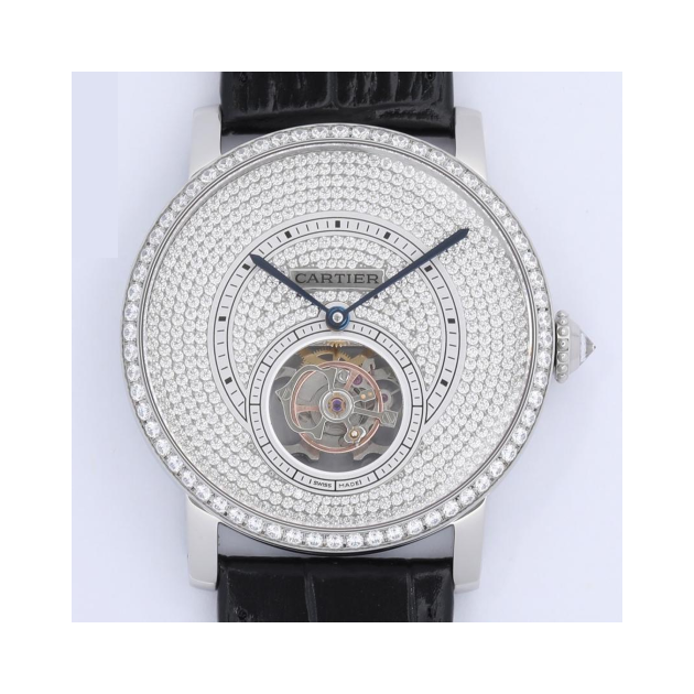 CARTIER 까르띠에 로통드 드 까르띠에 플라잉 파베 40mm