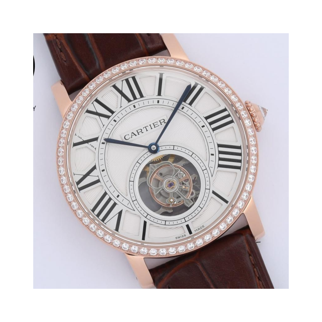 CARTIER 까르띠에 로통드 드 까르띠에 플라잉 다이아 베젤 로골 40mm