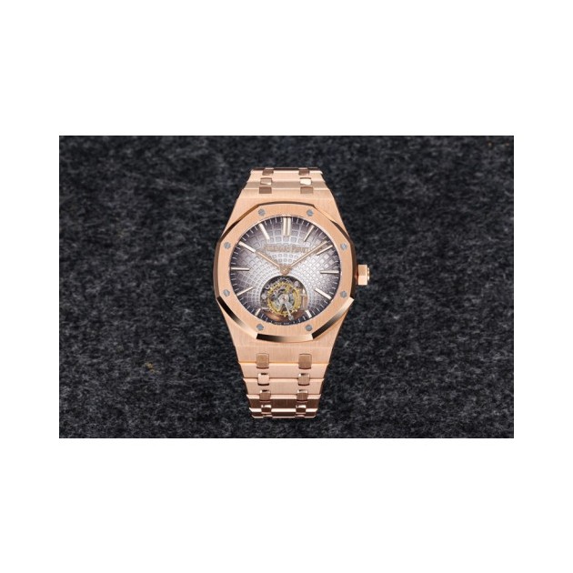 AUDEMARS PIGUET 오데마피게 로얄오크 플라잉 뚜르비옹 로즈골드 그레이다이얼