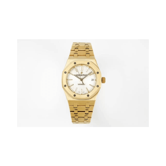 AUDEMARS PIGUET 오데마피게 로얄오크 금통 흰판 37mm 15450