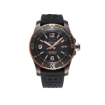 BREITLING 브라이틀링 슈퍼오션 블랙 로즈골드 러버밴드 46mm
