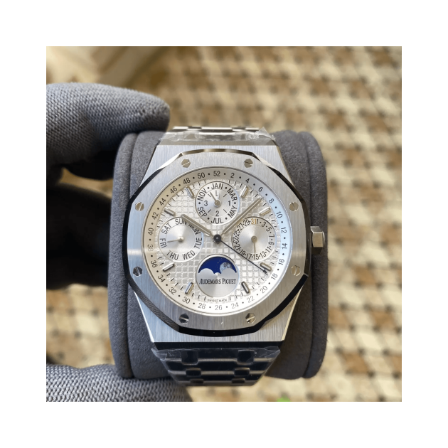 AUDEMARS PIGUET 오데마피게 로얄오크 퍼페추얼 캘린더 화이트 다이얼 26574