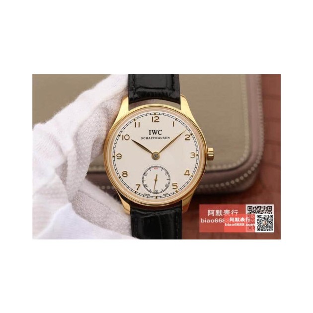 IWC 아이더블유씨 포르투기저 핸드운드 골드 화이트다이얼