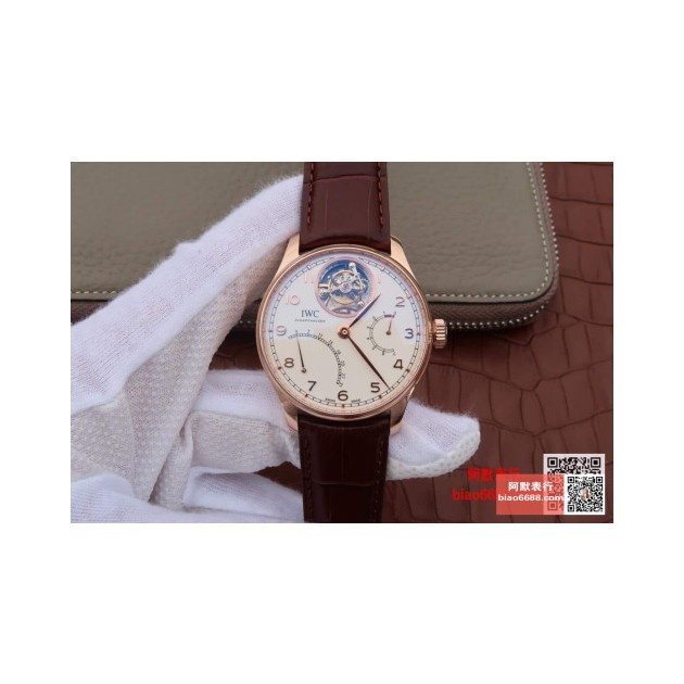 IWC 아이더블유씨 포르투기저 뚜르비옹 로즈골드 화이트다이얼