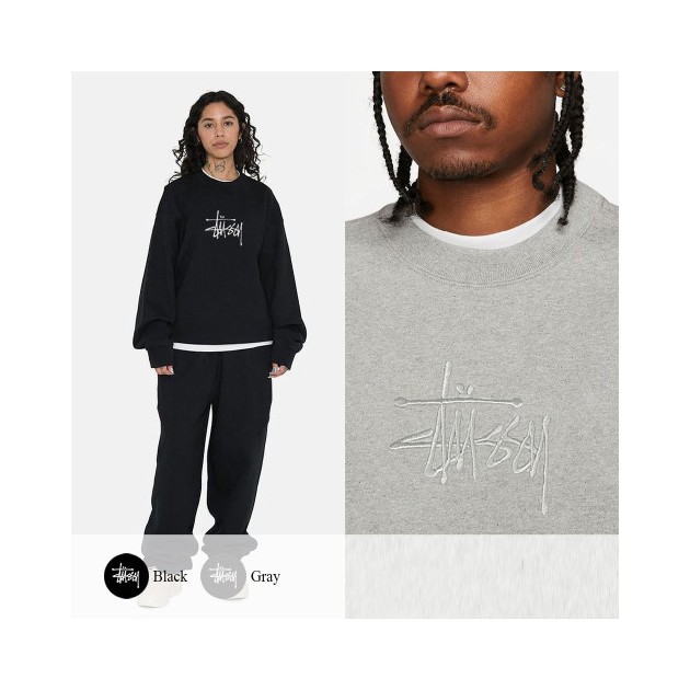 STUSSY 스투시 자수 로고 맨투맨