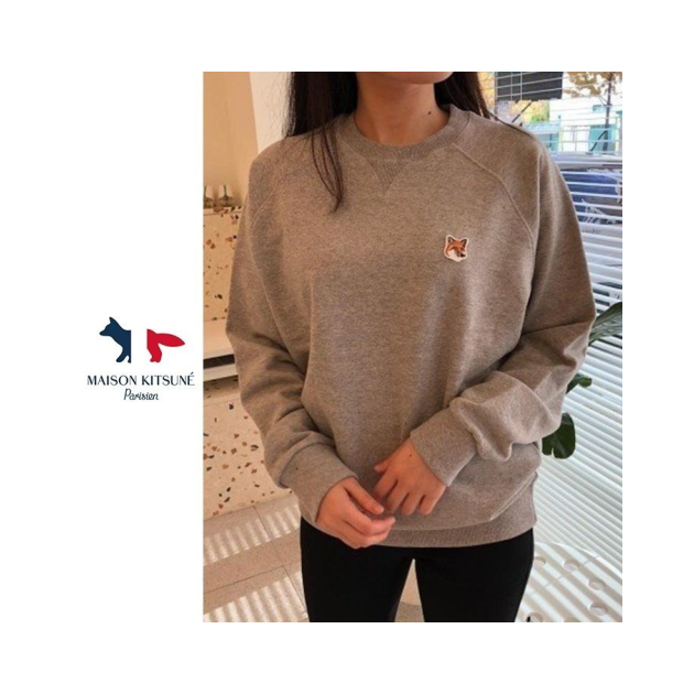 MAISON KITSUNE 메종키츠네 폭스 헤드패치 기모맨투맨 2COLOR