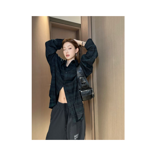 BALENCIAGA 발렌시아가 플란넬 팬텀 체크 셔츠