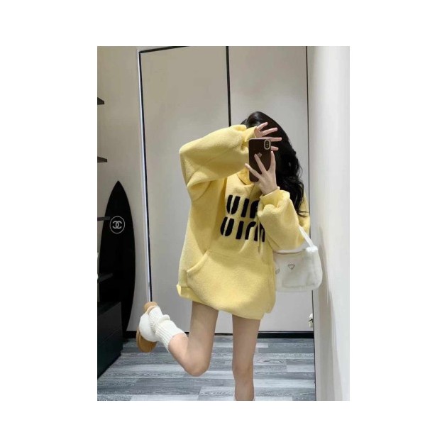 MIUMIU 미우미우 뽀글이 오버 기모후디 오버사이즈핏