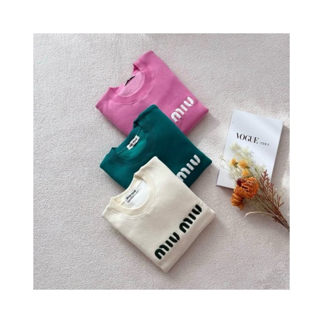 MIUMIU 미우미우 여성용 부클 스웨트 셔츠