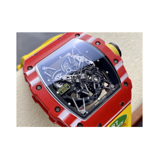 RICHARD MILLE 리차드밀 라파엘 나달 레드 카본 옐로우 밴드 RM35-02