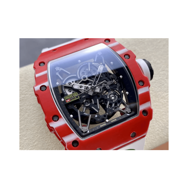 RICHARD MILLE 리차드밀 라파엘 나달 레드 카본 화이트 밴드 RM35-02
