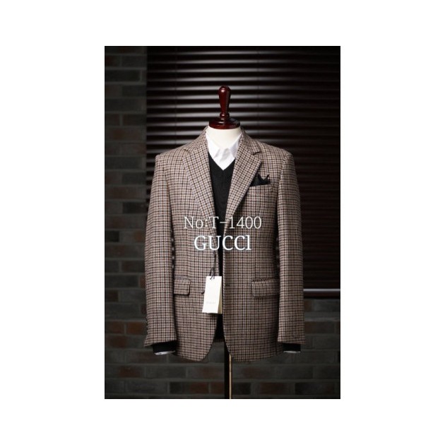 GUCCI 구찌 세퍼레이트스타일링 콤비자켓 체크자켓