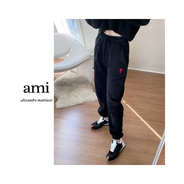 AMI 아미 기모 스몰하트 조거팬츠 기모 2COLOR