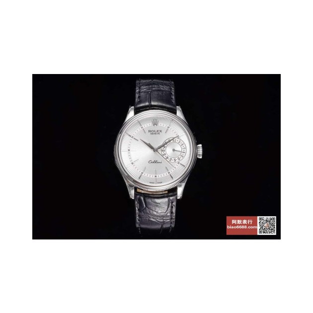 ROLEX 로렉스 셀리니 시리즈 캘린더 화이트골드 실버 다이얼 39mm