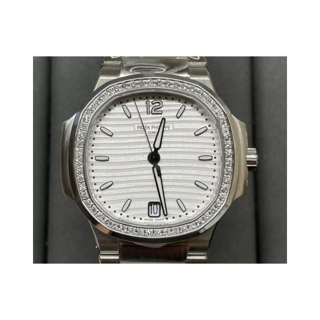 PATEK PHILIPPE 파텍필립 노틸러스 7118 화이트 다이얼 다이아 베젤 34mm 여성용