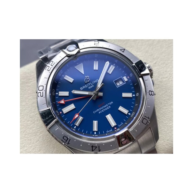 BREITLING 브라이틀링 어벤저 오토매틱 GMT44 1:1 베스트 에디션 블루 다이얼 44mm