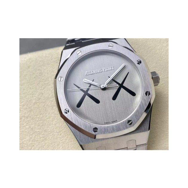 AUDEMARS PIGUET 오데마피게 카우스 XX 실버 다이얼 SS 브레이슬릿 SA4302 슈퍼 클론