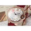 CARTIER 까르띠에 발롱 브루 드 화이트 다이얼 다이아 베젤 로즈골드 33mm